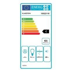 Lumio Primo Retro-Dunstabzugshaube 60cm 490 M³/h LED-Leuchten -Küchengeräte 10022116 energy label