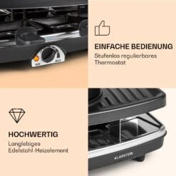 Entrecote 2-in-1 Raclettegrill & Fondue Naturstein 1100W 8 Personen -Küchengeräte 10022268 de 0004 logo