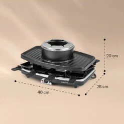Entrecote 2-in-1 Raclettegrill & Fondue Naturstein 1100W 8 Personen -Küchengeräte 10022268 yy 0006 logo