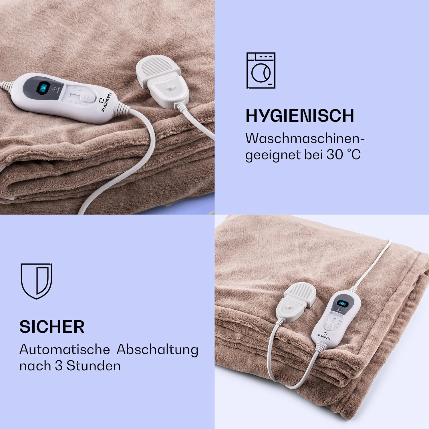 Dr. Watson XL Heizdecke 120 W 3 Stufen 180 X 130 Cm Bedienteil 4 Dr. Watson XL Heizdecke 120 W 3 Stufen 180 X 130 Cm Bedienteil – Bild 4