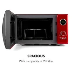 Fine Dinesty 2in1-Mikrowellen-Ofen Retro 23L 1000W 12 Programme Rot -Küchengeräte 10027094 yy 0006 logo Klarstein Fine Dinesty 2in1 Mikrowellen Ofen rot