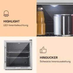 Beersafe L Kühlschrank 47 Liter 2 Böden Panoramaglastür Edelstahl 9 Beersafe L Kühlschrank 47 Liter 2 Böden Panoramaglastür Edelstahl -Küchengeräte 10027671 de 0003 logo