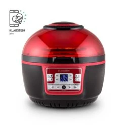 VitAir Turbo Heißluftfritteuse Rot-schwarz 1400W Grillen Backen 9l -Küchengeräte 10028289 yy 0004 logo Klarstein VitAir Heissluftfritteuse V2 rot schwarz