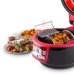 VitAir Turbo Heißluftfritteuse Rot-schwarz 1400W Grillen Backen 9l -Küchengeräte 10028289 yy 0009 ambient 03 Klarstein VitAir Heissluftfritteuse