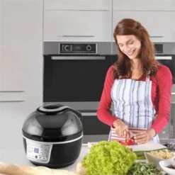 VitAir Turbo Heißluftfritteuse Grau-schwarz 1400W Grillen Backen 9l -Küchengeräte 10028290 yy 0004 ambient klarstein vitair heissluft frieteuse