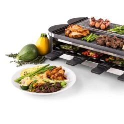 Tenderloin 50/50 Raclette-Grill 1200W 8 Personen Naturstein & Grill -Küchengeräte 10028578 yy 0006 logo 06 Klarstein Tenderloin Raclette Grill