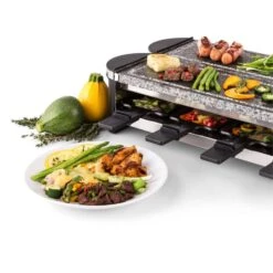 Tenderloin 100 Raclette-Grill 1200 W (2x600W) 8 Personen 2x Naturstein -Küchengeräte 10028579 yy 0006 logo 06 Klarstein Tenderloin Raclette Grill