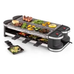 Tenderloin 100 Raclette-Grill 1200 W (2x600W) 8 Personen 2x Naturstein -Küchengeräte 10028579 yy 0007 logo 07 Klarstein Tenderloin Raclette Grill