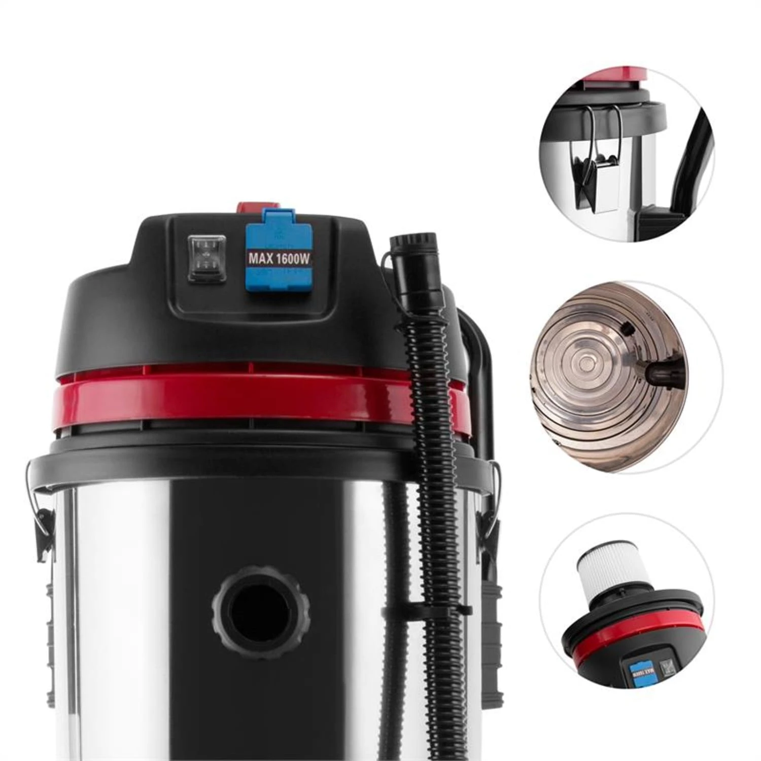 Reinraum Nass-Trocken-Sauger Industriesauger 2000W HEPA 60l Steckdose 5 Reinraum Nass-Trocken-Sauger Industriesauger 2000W HEPA 60l Steckdose – Bild 5