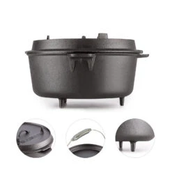 Hotrod 145 Dutch Oven BBQ-Topf 12 Qt / 11,4 Liter Gusseisen Schwarz -Küchengeräte 10029168 yy 0004 logo