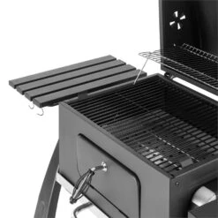 Bigfoot Holzkohlegrill Smoker BBQ-Grill 55 X 40 Cm Stahl Schwarz -Küchengeräte 10029763 yy 0007 detail Klarstein Bigfoot BBQ Grill Smoker