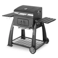 Bigfoot Holzkohlegrill Smoker BBQ-Grill 55 X 40 Cm Stahl Schwarz -Küchengeräte 10029763 yy 0008 front Klarstein Bigfoot BBQ Grill Smoker