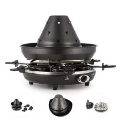 Taste Volcano Tartarengrill Raclettegrill 1500 W 6 Personen Schwarz 10 Taste Volcano Tartarengrill Raclettegrill 1500 W 6 Personen Schwarz -Küchengeräte 10030307 yy 0006 detail Klarstein Tataren Grill Raclette Grill