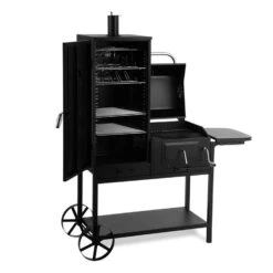 Fleischbrocken Holzkohlegrill Smoker Räucherofen BBQ-Grill Schwarz -Küchengeräte 10030554 yy 0003 titel Professional charcoal grill and smoker
