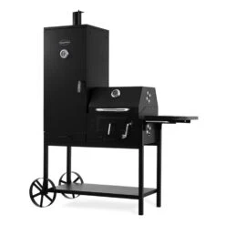 Fleischbrocken Holzkohlegrill Smoker Räucherofen BBQ-Grill Schwarz -Küchengeräte 10030554 yy 0006 titel Professional charcoal grill and smoker