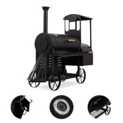 Dampflok Smoker Grill 3 Mm Stahl Schwarz 8 Dampflok Smoker Grill 3 Mm Stahl Schwarz -Küchengeräte 10030555 yy 0003 detail Train Grill