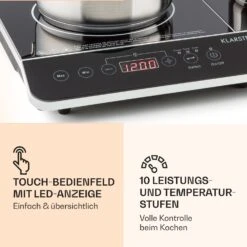 VariCook Slim Doppel-Induktionskochplatte 3500 W Timer 240° C Touch -Küchengeräte 10030684 de 0004 logo