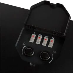 Klarstein Castillo Kaminheizung 1000/2000W Halogen-Beleuchtung -Küchengeräte 10030731 yy 0004 detail Klarstein Castillo Kaminheizung schwarz