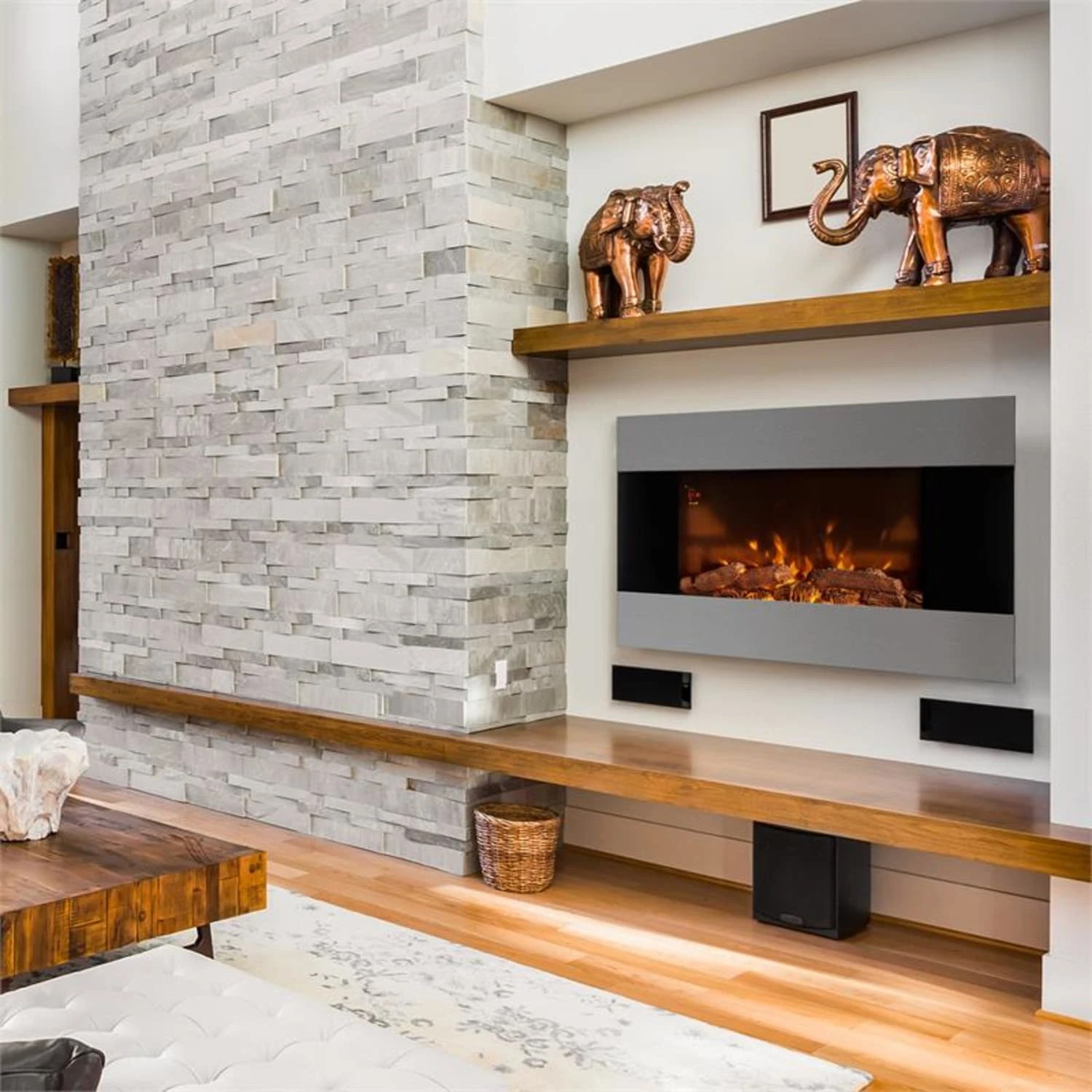 Basel Elektrischer Kamin Heizlüfter 2000W LED Fernbedienung 2 Basel Elektrischer Kamin Heizlüfter 2000W LED Fernbedienung – Bild 2