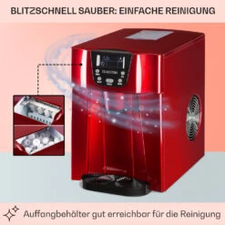 Ice Volcano 2G Eismaschine LED 12kg Je 24h 2l 6-12min Rot -Küchengeräte 10030849 DE 0005 usp