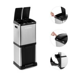 Ökosystem² Mülleimer Mülltrenner 30L (1 X15L, 2x7,5 L) PE Edelstahl 11 Ökosystem² Mülleimer Mülltrenner 30L (1 X15L, 2x7,5 L) PE Edelstahl -Küchengeräte 10031319 yy 0005 detail Klarstein oekosystem Muelleimer Edelstahlgehaeuse