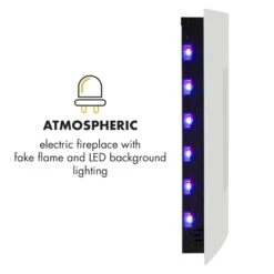 Lausanne Elektrischer Kamin 1000 Oder 2000 Watt 7 Verschiedene Hintergrundfarben Aus Glas -Küchengeräte 10031843 yy 0004 logo Klarstein Lausanne Elektrischer Kamin weiss