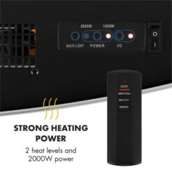 Lausanne Elektrischer Kamin 1000 Oder 2000 Watt 7 Verschiedene Hintergrundfarben Aus Glas -Küchengeräte 10031843 yy 0005 logo Klarstein Lausanne Elektrischer Kamin weiss