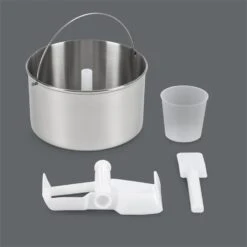 Vanilly Sky Family Eiscremebereiter Frozen Yoghurt 250W 2,5l Silber -Küchengeräte 10031846 yy 0007 detail Klarstein Vanilly Sky Family Eiscremebereiter silber