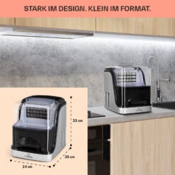 Kristall Eiswürfelmaschine Kristalleis 2 Größen 2,5l Wassertank -Küchengeräte 10031891 de 0006 usp