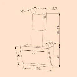 Aurica 60 Dunstabzugshaube 60cm 600 M³/h LED Touch Glas -Küchengeräte 10031904 yy 0006 logo