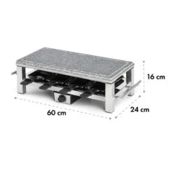 Schmelzlette Raclette 1500W Naturstein-Platte Edelstahlgehäuse -Küchengeräte 10032028 yy 0006 logo Klarstein Schmelzlette Raclette 1500W Edelstahl