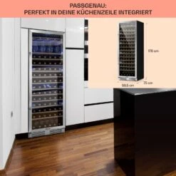 Vinovilla Grande 165 Built-in Uno Weinkühlschrank 425l 165Fl. Glastür -Küchengeräte 10032033 de 0006 usp