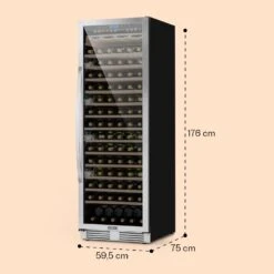 Vinovilla Grande 165 Built-in Uno Weinkühlschrank 425l 165Fl. Glastür -Küchengeräte 10032033 yy 0007 dimensions