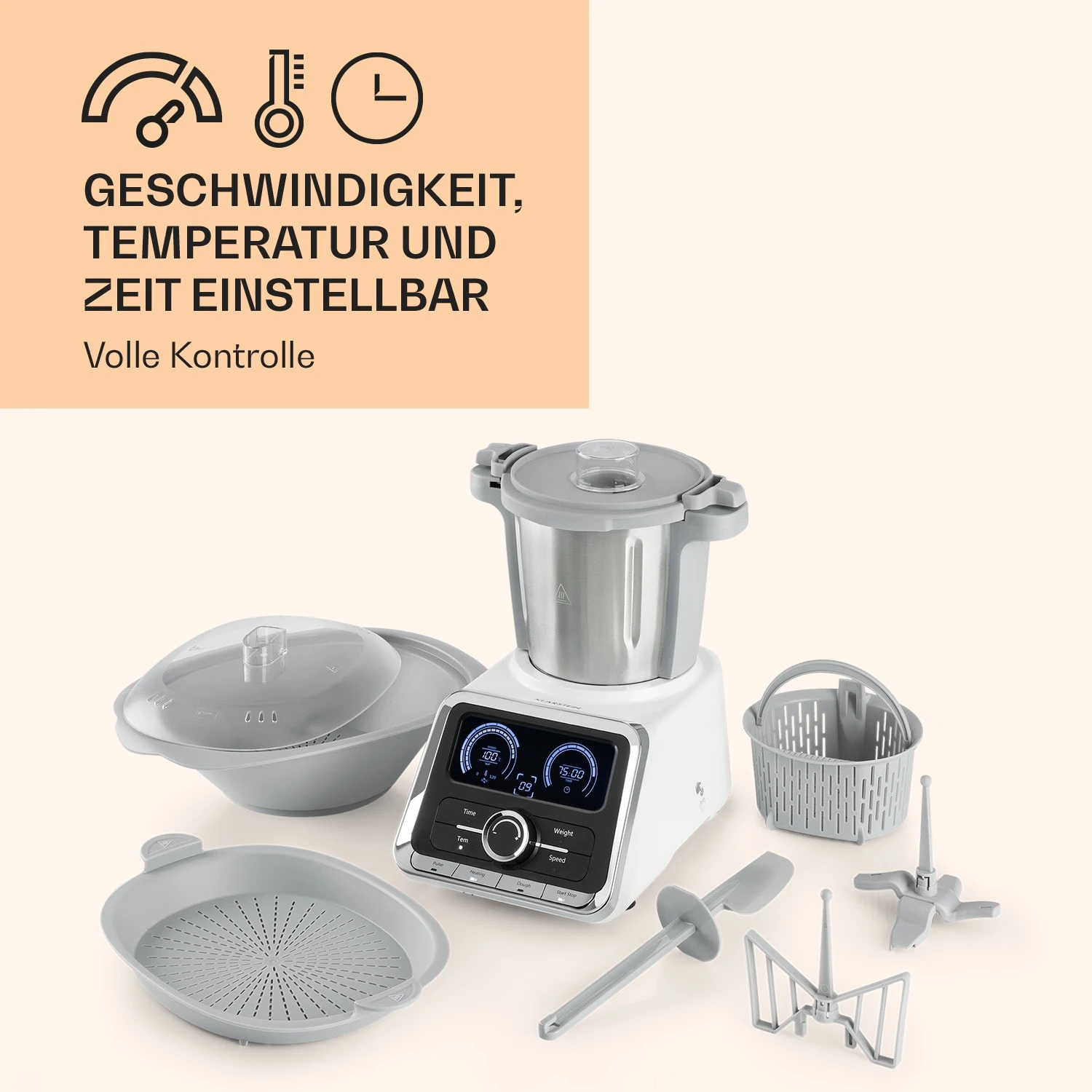 GrandPrix Küchenmaschine 500W / 1000W 2,5l Edelstahl-Rührschüssel 6 GrandPrix Küchenmaschine 500W / 1000W 2,5l Edelstahl-Rührschüssel – Bild 6
