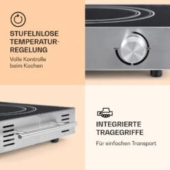 VariCook Duo Kochplatte 3000W Edelstahlgehäuse Tragegriffe -Küchengeräte 10032124 de 0004 logo