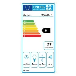 Galina Dunstabzugshaube Abluft 60 Cm 350 M³/h LED Edelstahl Acrylglas -Küchengeräte 10032137 energy label