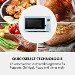 Fine Dinesty 2-in-1-Mikrowelle: 23l 800W / Grill: 1000W Blau -Küchengeräte 10032201 de 0005 logo