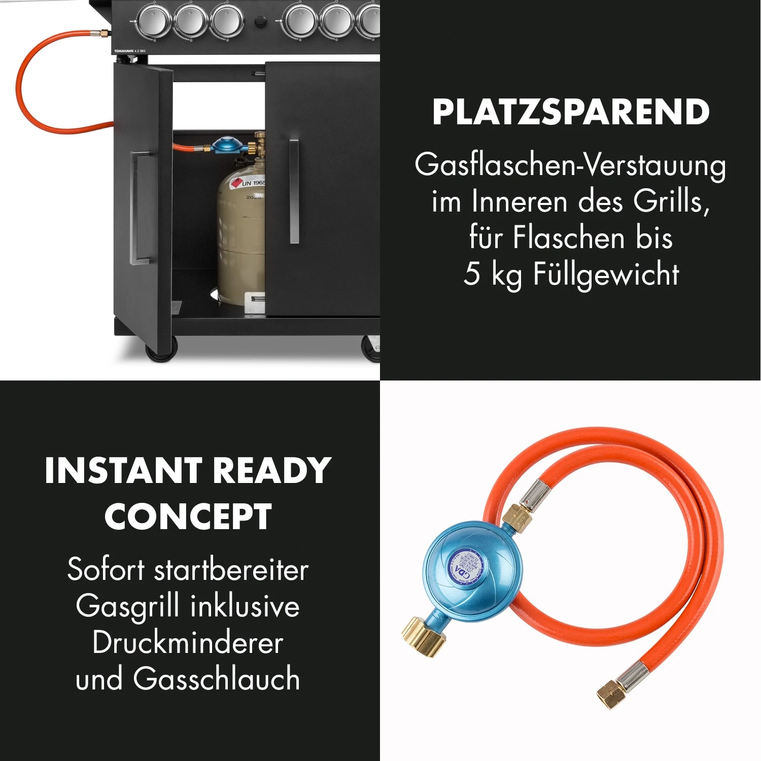 Tomahawk 4.2 SBG Gasgrill 6 Brenner 20,7 KW 64x42cm Grill Edelstahl 8 Tomahawk 4.2 SBG Gasgrill 6 Brenner 20,7 KW 64x42cm Grill Edelstahl – Bild 8