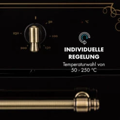 Victoria Einbaubackofen Retro-Design 9 Funktionen 50-250°C Schwarz -Küchengeräte 10032460 de 0005 logo