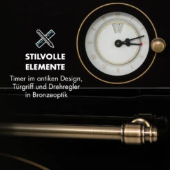 Victoria Einbaubackofen Retro-Design 9 Funktionen 50-250°C Schwarz -Küchengeräte 10032460 de 0006 logo