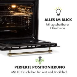Victoria Einbaubackofen Retro-Design 9 Funktionen 50-250°C Schwarz -Küchengeräte 10032460 de 0007 logo
