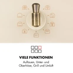 Victoria Einbaubackofen Retro-Design 9 Funktionen 50-250°C Elfenbein -Küchengeräte 10032485 de 0004 logo