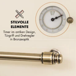 Victoria Einbaubackofen Retro-Design 9 Funktionen 50-250°C Elfenbein -Küchengeräte 10032485 de 0006 logo