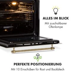 Victoria Einbaubackofen Retro-Design 9 Funktionen 50-250°C Elfenbein -Küchengeräte 10032485 de 0007 logo