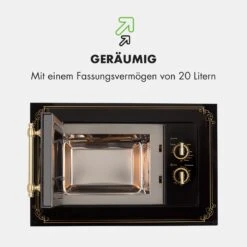 Victoria 20 Einbau-Mikrowelle, 20 L, 800 W, Grill: 1000 W, Schwarz -Küchengeräte 10032591 de 0007 logo