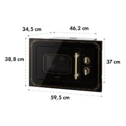 Victoria 20 Einbau-Mikrowelle, 20 L, 800 W, Grill: 1000 W, Schwarz -Küchengeräte 10032591 yy 0010 logo