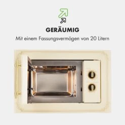 Victoria 20 Einbau-Mikrowelle, 20 L, 800 W, Grill: 1000 W, Elfenbein -Küchengeräte 10032592 de 0007 logo