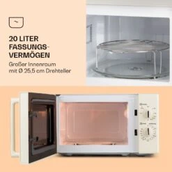 Caroline Mikrowellen-Grill 20 Ltr 700 W / 1000 W Ø 25,5cm Retro -Küchengeräte 10032641 de 0003 logo