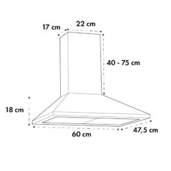 Zugspitze 60 Dunstabzugshaube Wandhaube 65W 310m³/h LED -Küchengeräte 10032681 yy 0007 logo