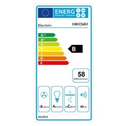 Annabelle 90 Dunstabzugshaube Glas 595 M³/h Touch-Armatur Schwarz -Küchengeräte 10032683 energy label